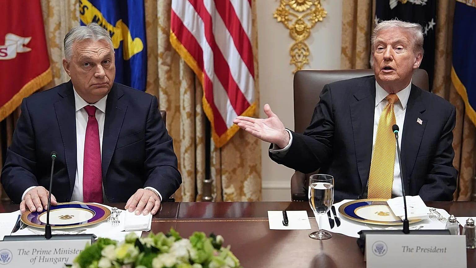 Donald Trump et Viktor Orban à la Maison Blanche.
