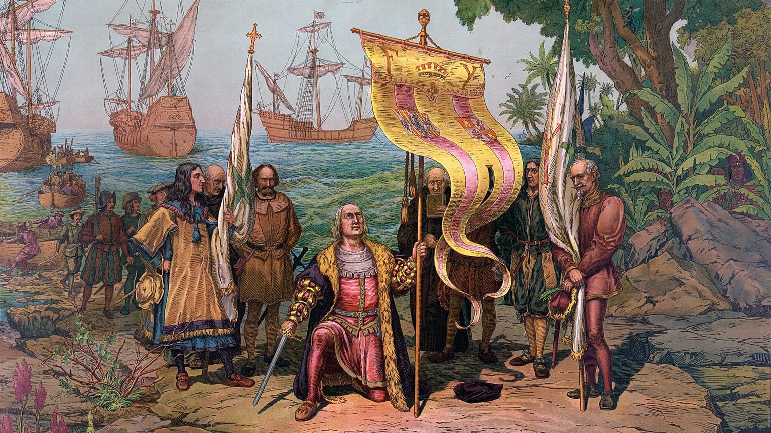 Kristof Kolomb'un yeni dünyaya gelişi.