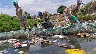 Trash to treasure: Johannesburg's river waste transformed into art
