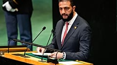 الرئيس السوري أحمد الشرع يلقي كلمة خلال الدورة الثمانين للجمعية العامة للأمم المتحدة، 24 سبتمبر 2025، في مقر الأمم المتحدة