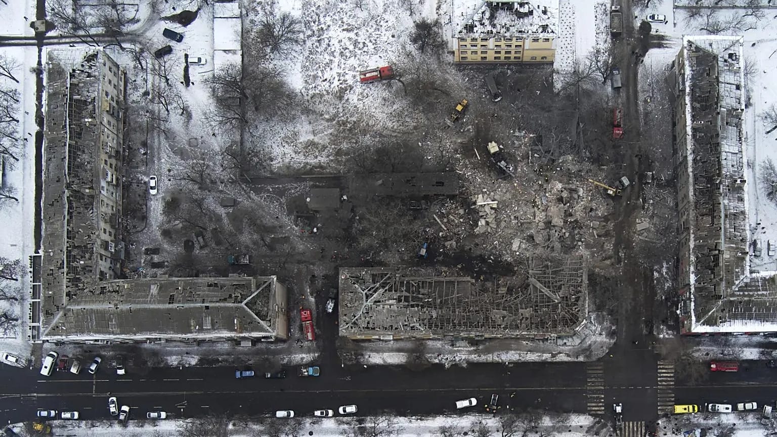 Ukrayna'nın Kromotorsk bölgesinde Rus saldırısı sonrası, 2023.