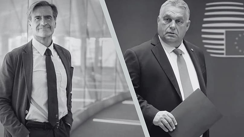  Juan Fernando López Aguilar and Viktor Orbán.