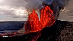 Auf Hawaii bricht der Vulkan Kilauea am Sonntag, dem neunten November 2025, aus.