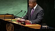 Президент Анголы Жоао Лоуренсу выступает c трибуны ООН на Генеральной ассамблее, Нью-Йорк, 22 сентября 2025 г.