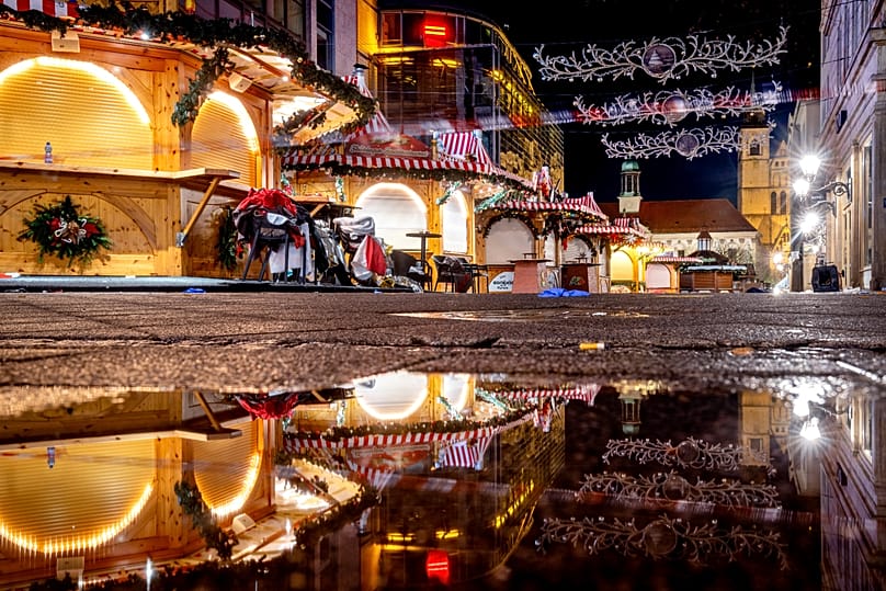 The Christmas market where a car drove into a crowd, in Magdeburg, 22 December, 2024