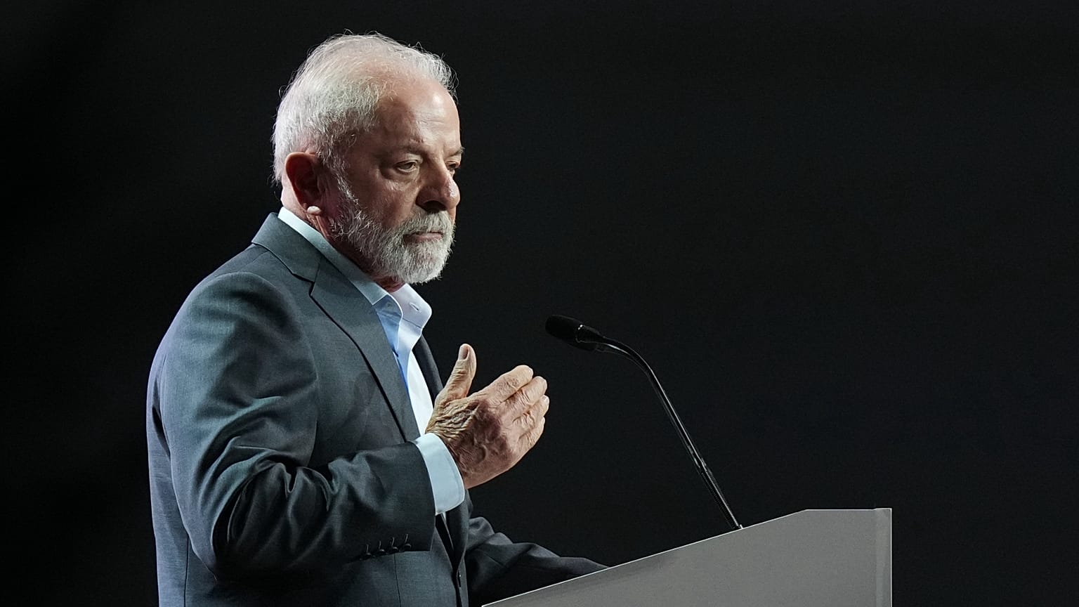 A brazil elnök, Luiz Inacio Lula da Silva a COP30 klímakonferencián 2025. november 10-én