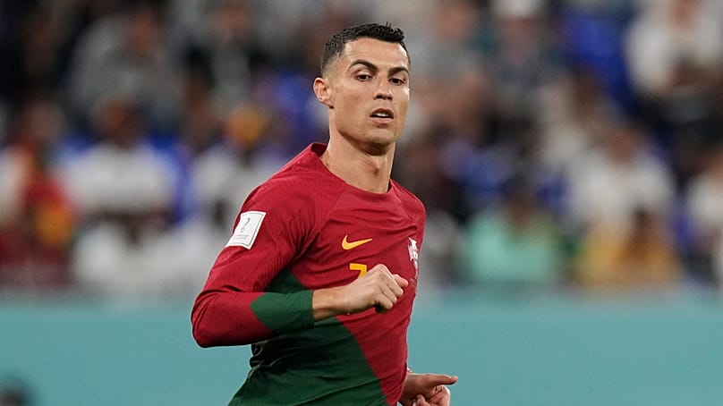 Cristiano Ronaldo lors du match de la Coupe du monde entre le Portugal et le Ghana, au stade 974 de Doha, au Qatar, le jeudi 24 novembre 2022