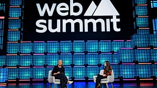 European Commissioner Henna Virkkunen talking to Euronews at the WebSummit in Lisbon. 