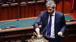 Roberto Fico vota per eleggere il presidente della Camera - Roma, venerdì 23 marzo 2018