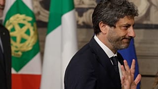 FILE: Chairman of the Lower Chamber Roberto Fico leaves after meeting Italian President Sergio Mattarella, in Rome, Wednesday, 21 August 2019