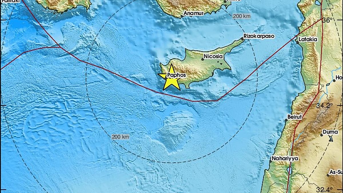 Forte sismo abala Chipre e causa problemas nas telecomunicações