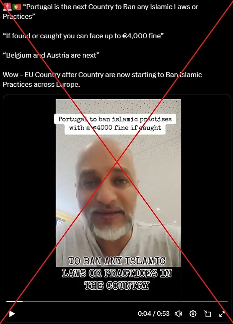 The caption and the video are wrong