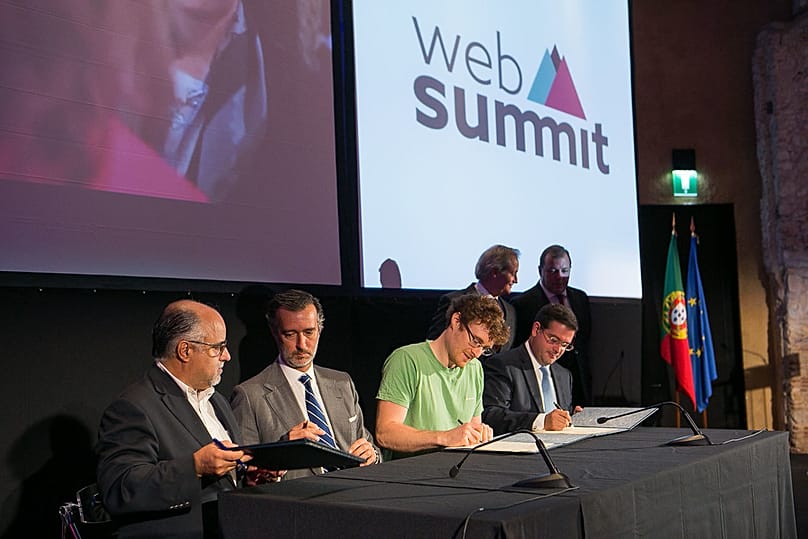 ARQUIVO. Apresentação da Web Summit, 23 de setembro de 2015