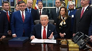 President Donald Trump speaks before signing the funding bill to reopen the government, in the Oval Office of the White House, Wednesday