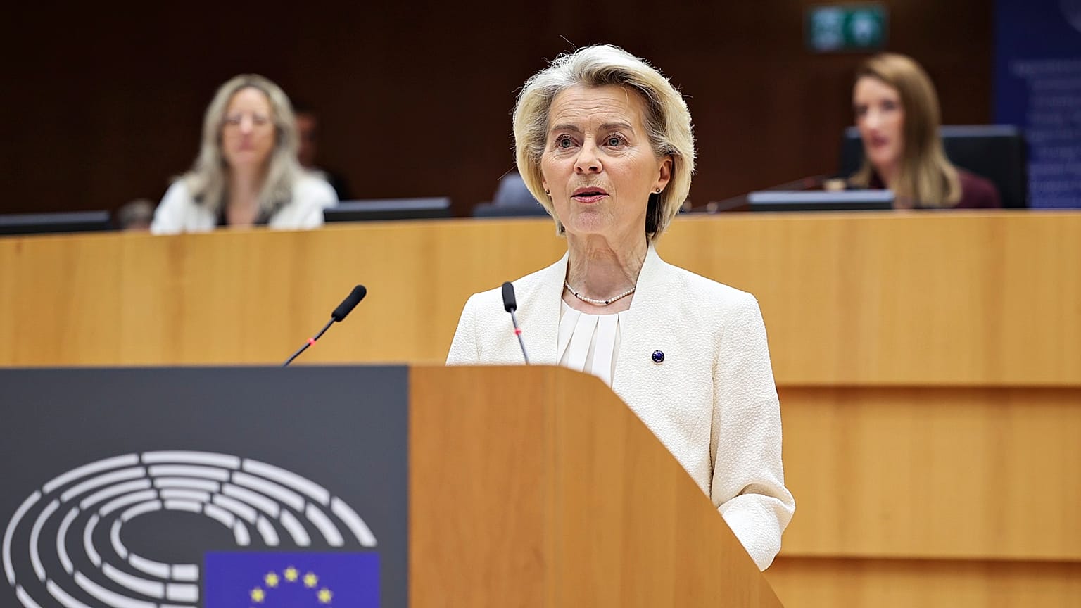 Ursula von der Leyen spoke to the European Parliament on Thursday morning.