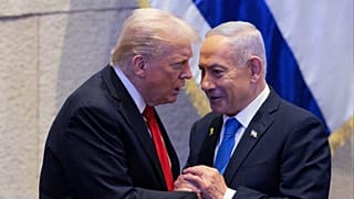 دونالد ترامپ و بنیامین نتانیاهو در پارلمان اسرائیل