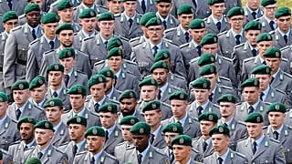 New recruits of the German Army attend a ceremony in Düsseldorf, 4 September, 2025