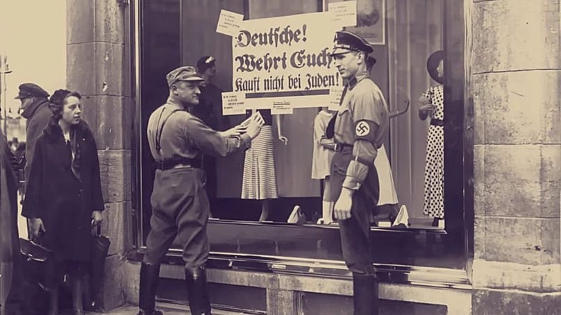 Tipikus utcakép a III. Birodalom zsidóüldözéseinek idejéből