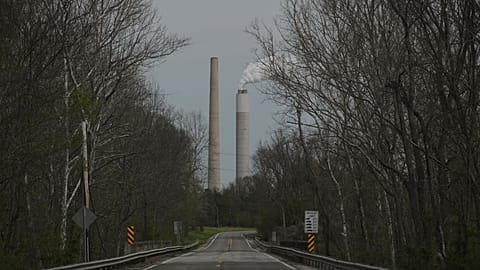 The Kyger Creek Power Plant, a coal-fired power plant, operates April 14, 2025, near Cheshire, Ohio in the US. 