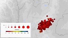 Japonya'nın Matsushiro bölgesinde meydana gelen deprem fırtınası 1965'ten 1967'ye kadar yaklaşık 1 milyon sarsıntı meydana getirmişti.