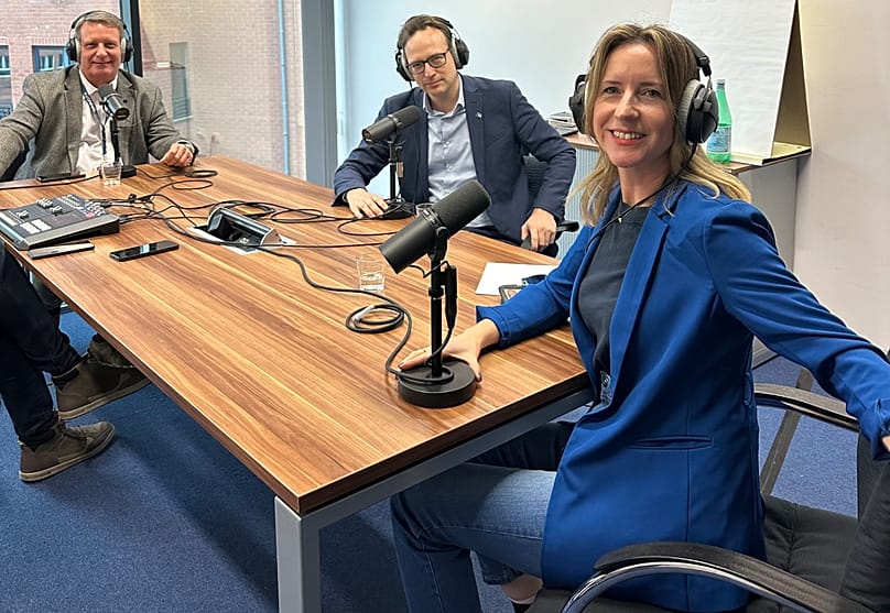 Méabh Mc Mahon with Garvan Walshe and Stefan Grobe 