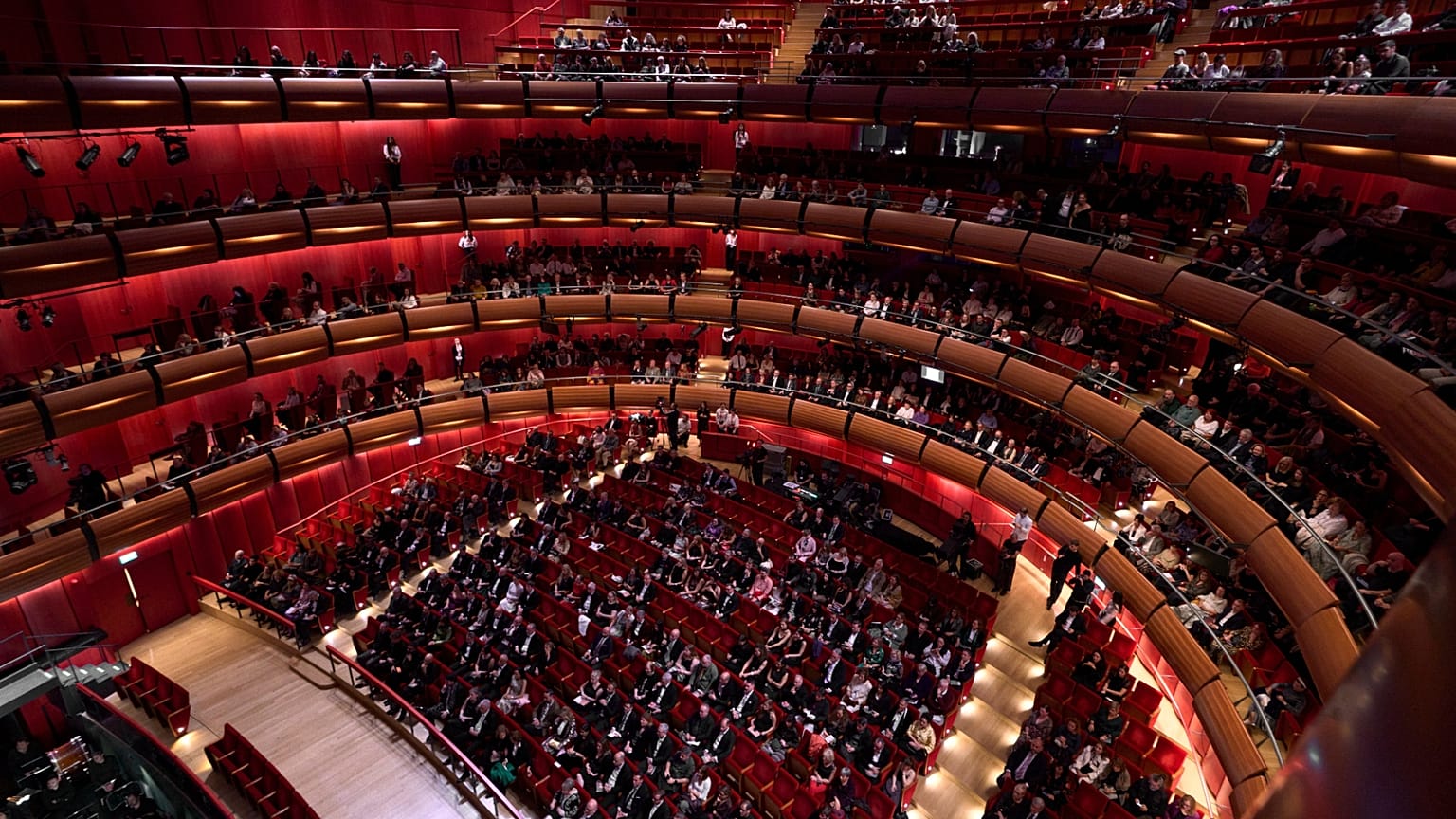 Vista general de la Ópera Nacional Griega durante los Premios Internacionales de Ópera en Atenas, jueves 13 de noviembre de 2025.