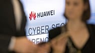 Fotónk illusztráció - Huawei-logó egy brüsszeli rendezvényen