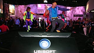 Dancers play Just Dance 4 on the Nintendo Wii U at the Ubisoft booth on Tuesday June 5, 2012 at E3 in Los Angeles