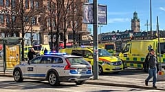 Rettungsfahrzeuge in der Stockholmer Innenstadt, 10. März, 2019