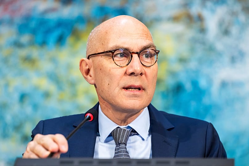 المفوض السامي للأمم المتحدة لحقوق الإنسان، فولكر تورك، خلال الجلسة الخاصة لمجلس حقوق الإنسان بشأن حالة حقوق الإنسان في الفاشر 14 نوفمبر/تشرين الثاني 2025. 