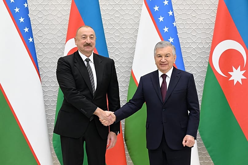 President of Uzbekistan Shavkat Mirziyoyev held a meeting with the President of Azerbaijan Ilham Aliyev,