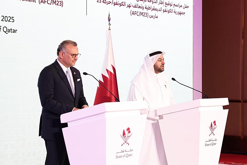 US adviser Massad Boulos at the Doha framework signing between DR Congo and M23.