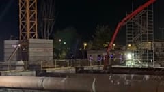 A construção do metro em Kabataş é vista após o desabamento (Captura de ecrã: X)