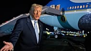 President Donald Trump speaks to reporters before boarding Air Force One at Palm Beach International Airport in West Palm Beach Fla., Sunday, Nov. 16, 2025. 