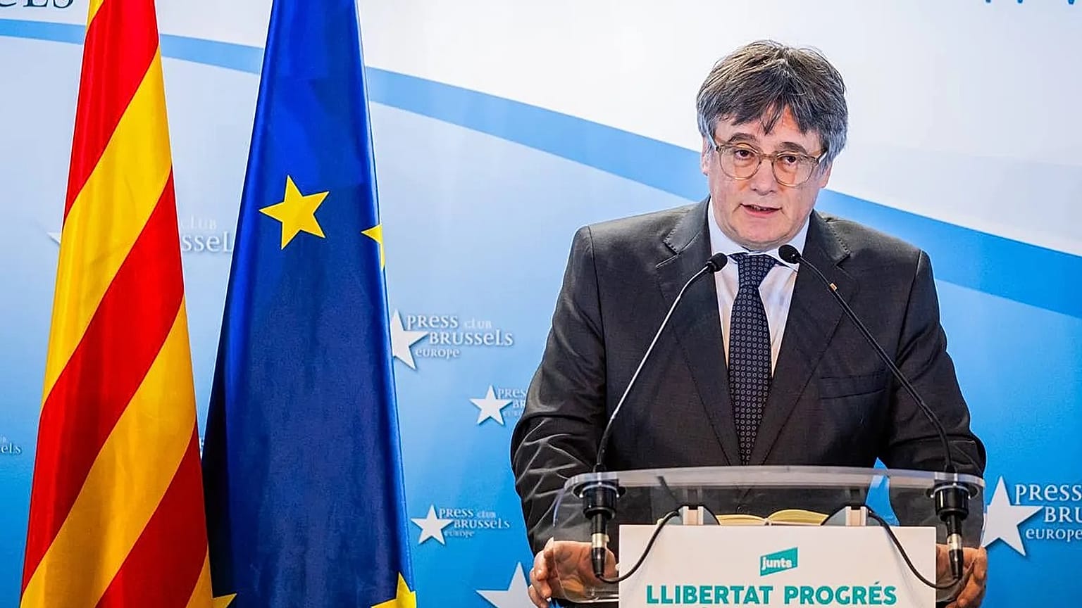 El 'expresident' Carles Puigdemont, durante una rueda de prensa del pasado 17 de enero