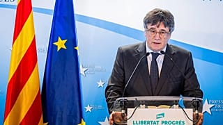 El 'expresident' Carles Puigdemont, durante una rueda de prensa del pasado 17 de enero
