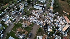 Los destrozos causados por un sistema meteorológico severo en un camping de Albufeira, en la región del Algarve, sur de Portugal, sábado 15 de noviembre de 2025.