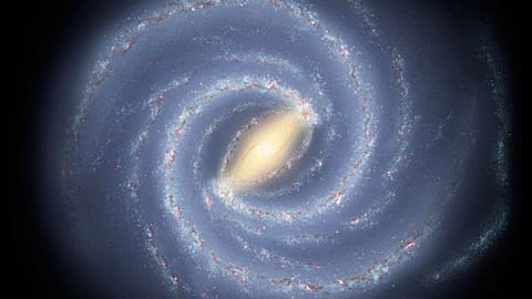 This illustration shows the Milky Way, our home galaxy.