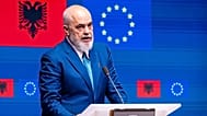 Albanian Prime Minister Edi Rama in Brussels. 