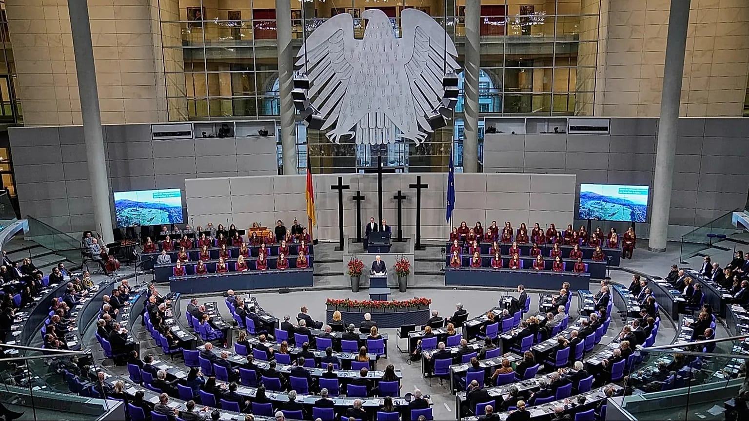 A view of the German parliament, the Bundestag, in Berlin, 16 November, 2025