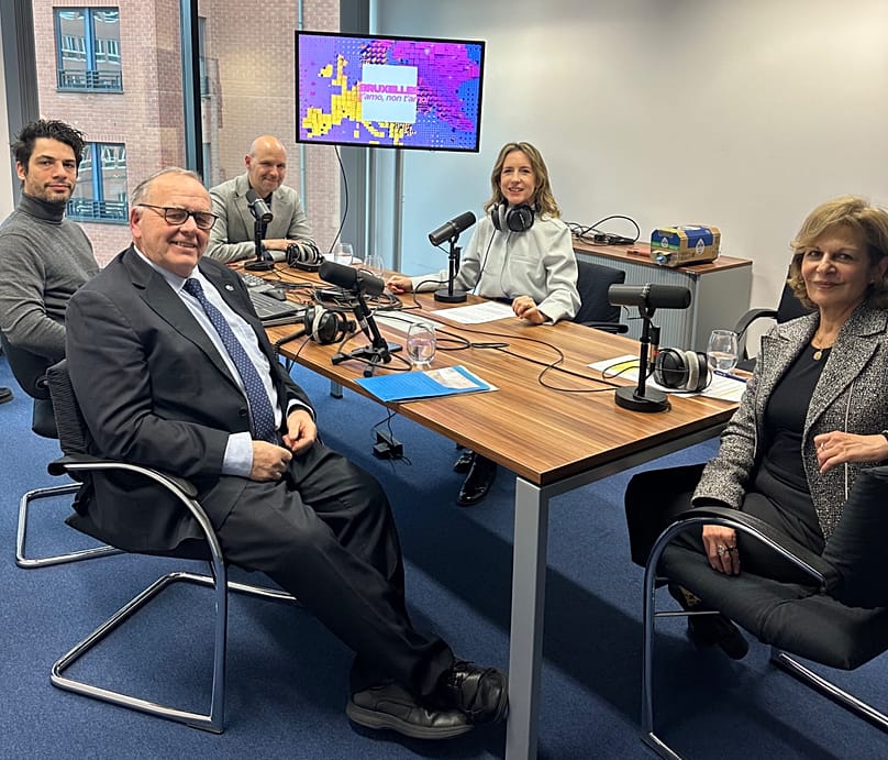 Méabh Mc Mahon with Séamus Boland, Shada Islam and Petros Fassoulas