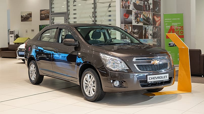 80% of Kazakhstan's car market is divided evenly between 2 segments: cars costing up to €16,500 and up to €33,000. Chevrolet Cobalt is the leader in the first segment.