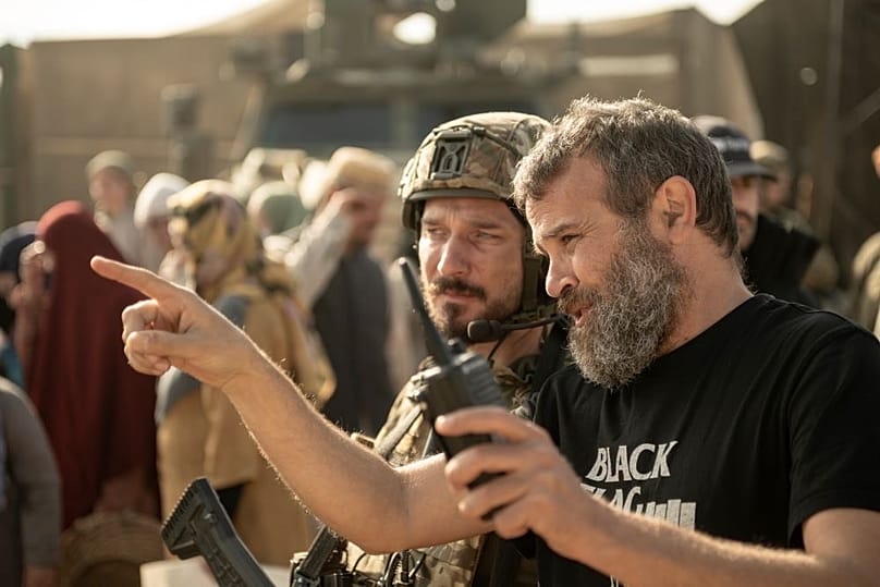 Dyga Zsombor rendező és Jászberényi Gábor színész a forgatáson