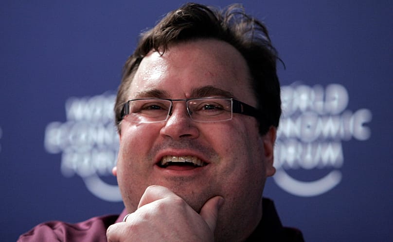 FILE - Executive Chairman and Founder of LinkedIn Corporation, USA, Reid Hoffmans smiles during a session at the World Economic Forum in Davos. January 2010. 
