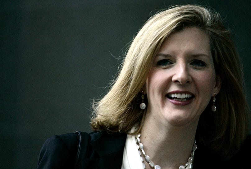 FILE - Federal prosecutor Kathryn Ruemmler arrives at the courthouse for closing arguments in the fraud and conspiracy trial of former Enron executives in Houston. 2006