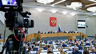 Rusya Parlamentosu’nun alt kanadı olan Devlet Duması’nda milletvekilleri bir oturum sırasında, 28 Ekim 2025