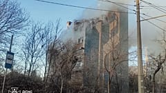 Жилой дом, повреждённый в результате российской атаки, Тернополь, 19 ноября 2025 года.