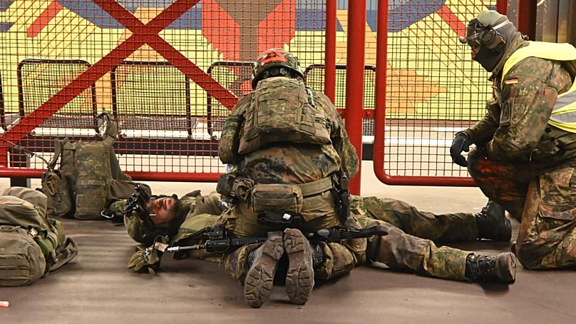 Verwundete Bundeswehr-Soldaten bei der "Bollwerk Bärlin III"-Übung