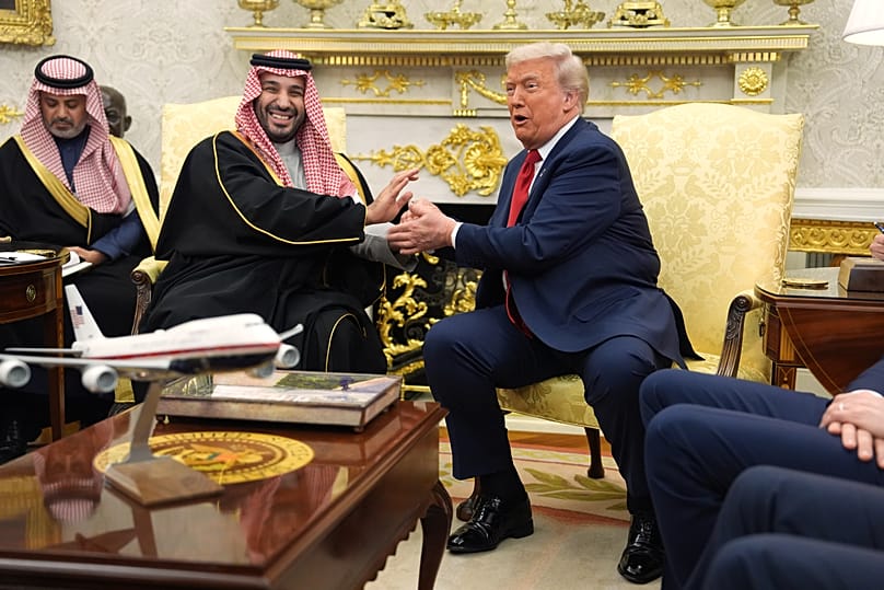President Donald Trump meets Saudi Arabia's Crown Prince Mohammed bin Salman in the Oval Office of the White House, 18 November, 2025