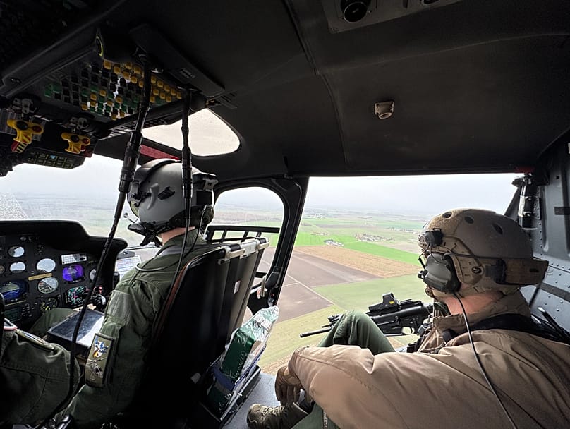 One of the Fennec helicopters is also equipped with an anti-drone system 